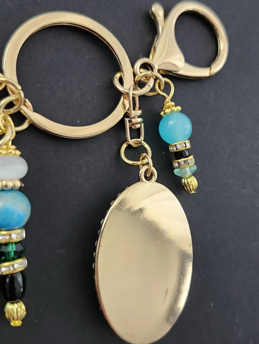 Vintage-inspired Purse Charm or Keychain Howlite Tibetian Handcrafted